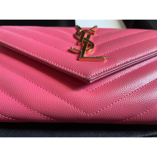 Saint Laurent(サンローラン)のおはぎ様用　サンローランパリ　ピンク　長財布 レディースのファッション小物(財布)の商品写真