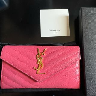 サンローラン(Saint Laurent)のおはぎ様用　サンローランパリ　ピンク　長財布(財布)