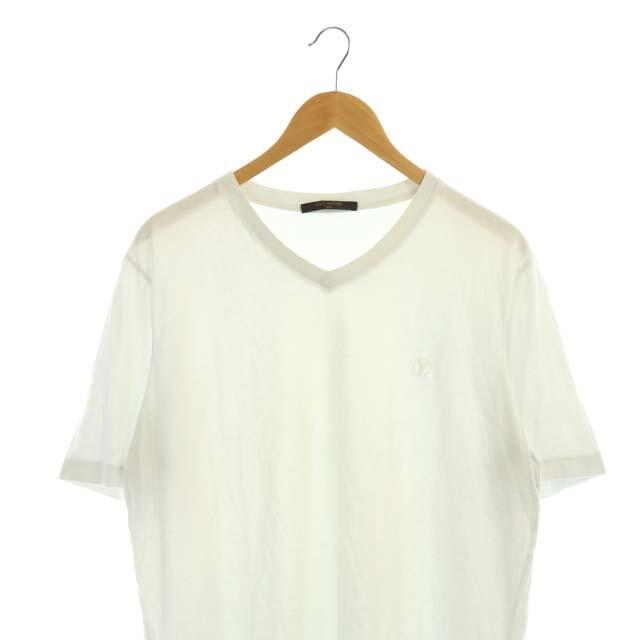 得価超歓迎 LOUIS VUITTON - ルイヴィトン Tシャツ カットソー 半袖 Vネック サークルロゴ刺繍 XXL 白の通販 by ベクトル ラクマ店|ルイヴィトンならラクマ 新作登場低価