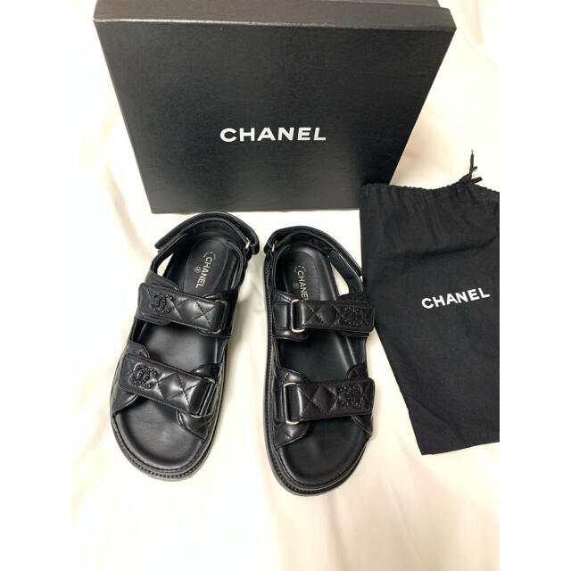 シャネル CHANEL サンダル ココマーク フットベット スポーツサンダル