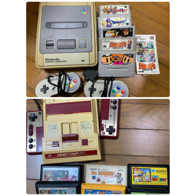 ファミコン本体、スーパーファミコン本体、カセットセット