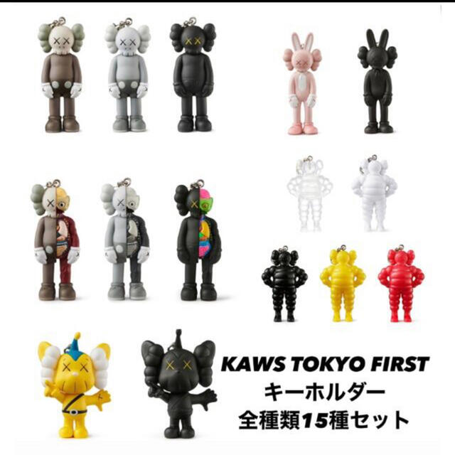 フィギュアKAWS展 グッズ キーホルダー keyholder 15体 コンプ