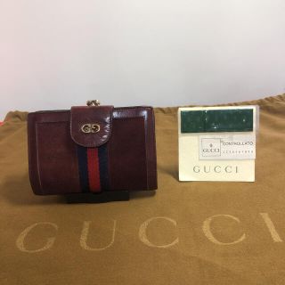 グッチ(Gucci)の【貴重】☆GUCCI グッチ  Vintage "シェリー ライン　がま口　財布(財布)