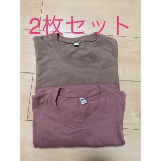 ユニクロ(UNIQLO)のUNIQLO　コットンリラックス　スリットチュニック2枚セット(Tシャツ(半袖/袖なし))