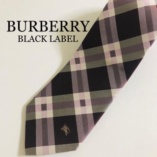 バーバリーブラックレーベル(BURBERRY BLACK LABEL)の☆美品☆BURBERRY バーバリー ネクタイ チェック 赤 レッド シルク (ネクタイ)