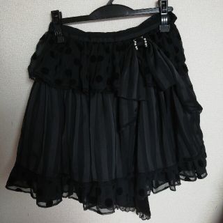 アンジェリックプリティー(Angelic Pretty)のフロッキードットスカート　未使用(ひざ丈スカート)