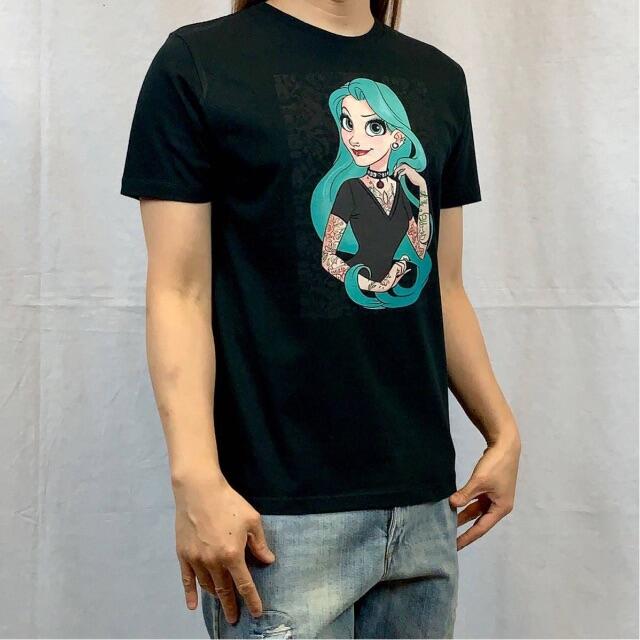 【ロック Tシャツ】新品 プリンセス セクシー タトゥー 黒 Tシャツ 2