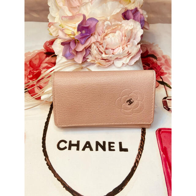 CHANEL キーケース　ヴィンテージシャネル　キャビアスキン　ココマーク