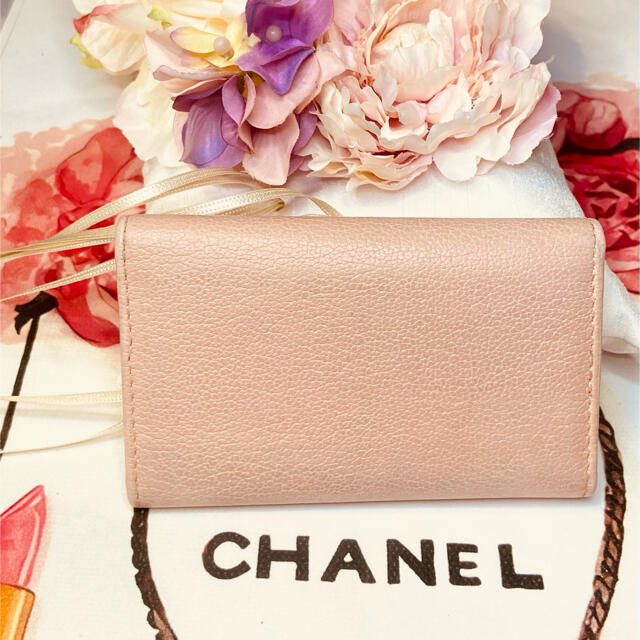 CHANEL シャネル　キーケース　カメリア　ココマーク　キャビアスキン