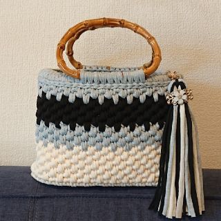 マルシェバック＊ズバゲッティーバック＊ハンドメイド＊タッセル付き＊(バッグ)