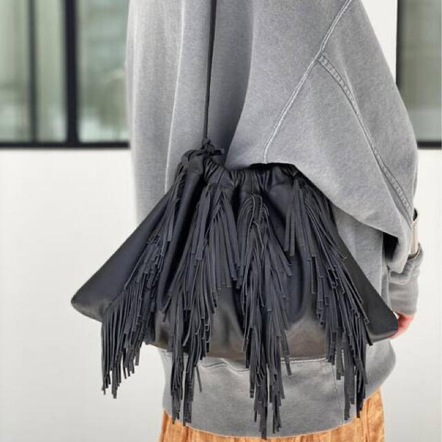 【美品】 【GOOD GRIEF】Lamb Leather Fringe Bag