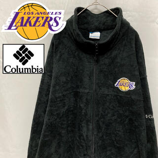 コロンビア(Columbia)の〔NBA〕レイカーズ 刺繍 フリースジャケット コロンビア ブラック 3XL(ブルゾン)