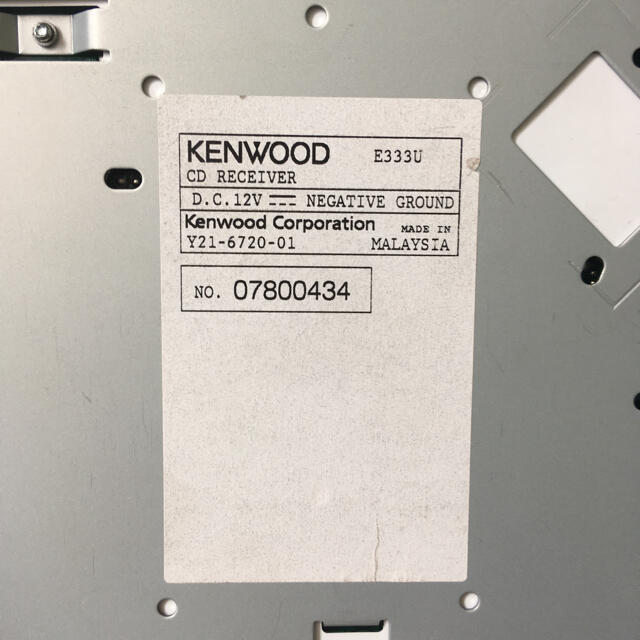 KENWOOD(ケンウッド)のKENWOOD カーオーディオ　E333 自動車/バイクの自動車(カーオーディオ)の商品写真