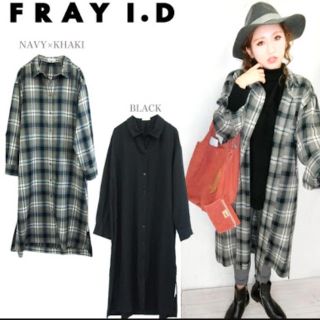 フレイアイディー(FRAY I.D)の【美品】FRAY I.D ロングシャツ(ひざ丈ワンピース)