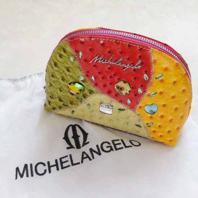 ABISTE(アビステ)の【未使用品】MICHELANGELO　ミケランジェロ　ポーチ　バニティ　ビジュー レディースのファッション小物(ポーチ)の商品写真