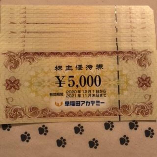 ラクマパック　2枚1万円分　早稲田アカデミー　株主優待券のサムネイル