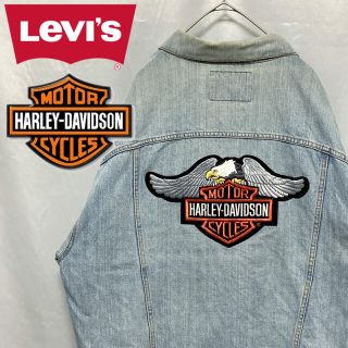 ハーレーダビッドソン(Harley Davidson)のLEVI'S リーバイス ハーレーダビッドソン ワッペン Gジャン XL(Gジャン/デニムジャケット)