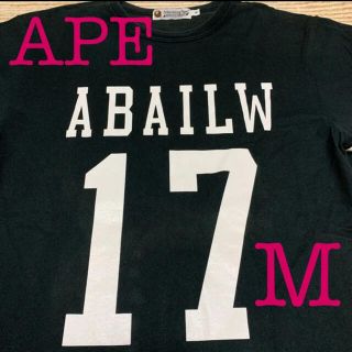 アベイシングエイプ(A BATHING APE)のエイプ　tシャツ M 黒(Tシャツ/カットソー(半袖/袖なし))