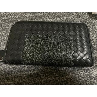 ボッテガヴェネタ(Bottega Veneta)の【美品】BOTTEGAVENETA スティングレイ（エイ革）長財布(長財布)