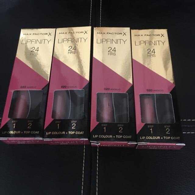 MAXFACTOR(マックスファクター)のMAX FACTOR LIPFINITY 020 4本 ゆうゆうさま専用ページ コスメ/美容のベースメイク/化粧品(口紅)の商品写真