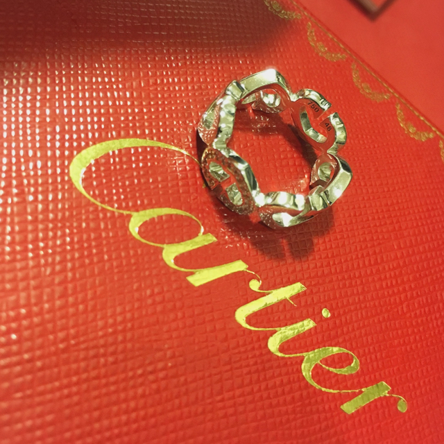 Cartier(カルティエ)の【ちーた様専用】カルティエ Cハート  ダイヤ リング レディースのアクセサリー(リング(指輪))の商品写真