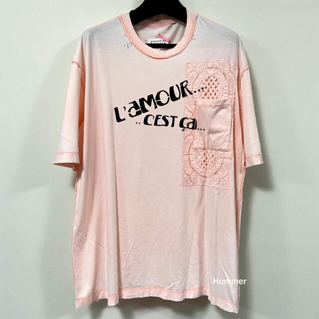 完全正規品　極美品　マルジェラ　19SS レース切替え　オーバーサイズ　Tシャツ