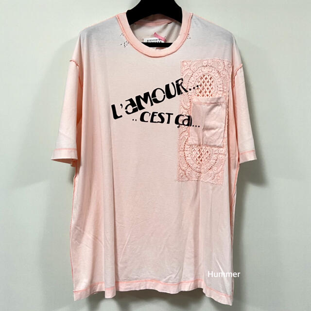 Maison Martin Margiela(マルタンマルジェラ)の完全正規品　極美品　マルジェラ　19SS レース切替え　オーバーサイズ　Tシャツ メンズのトップス(Tシャツ/カットソー(半袖/袖なし))の商品写真