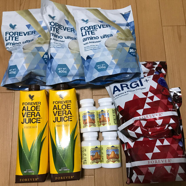 フォーエバー　アロエベラジュース　ビーポーレン　ARGI+ プロテイン