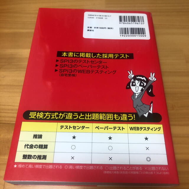 講談社(コウダンシャ)のこれが本当のＳＰＩ３だ！ 主要３方式〈テストセンター・ペーパーテスト・ＷＥＢ ２ エンタメ/ホビーの本(その他)の商品写真