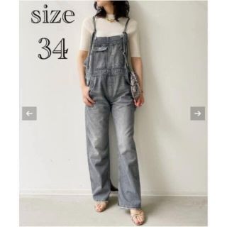 アパルトモンドゥーズィエムクラス(L'Appartement DEUXIEME CLASSE)のDenim over all 34 グレー  新品タグ付き 試着無し(サロペット/オーバーオール)