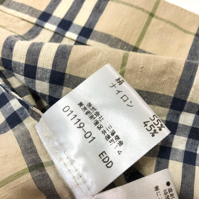 BURBERRY(バーバリー)のユカリンとペス様専用　シルク、ナイロン　リネンライク　ベルト付き　ワンピース レディースのワンピース(ひざ丈ワンピース)の商品写真