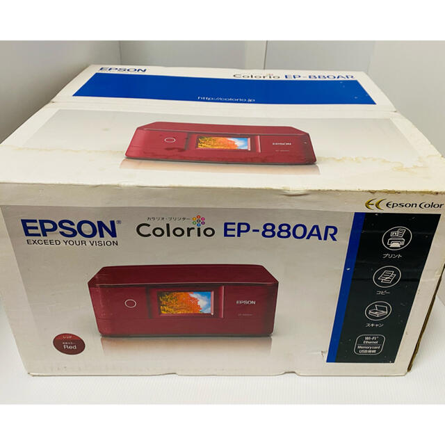 EPSON(エプソン)の新品未開封 EPSON EP-880AR 箱に汚れあり スマホ/家電/カメラのPC/タブレット(PC周辺機器)の商品写真