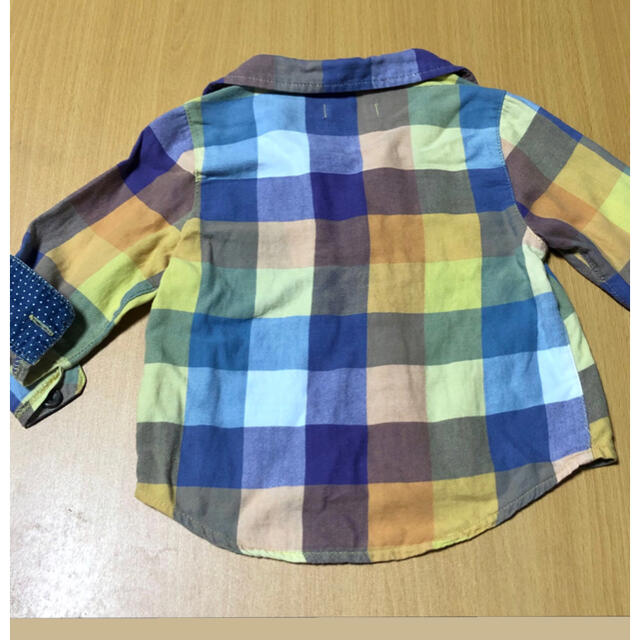 ブロックチェックシャツ キッズ/ベビー/マタニティのベビー服(~85cm)(シャツ/カットソー)の商品写真