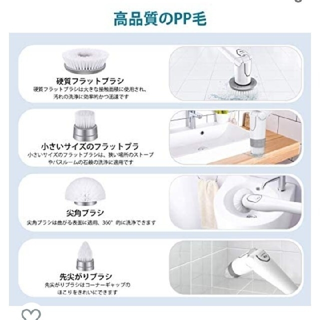 最新バスポリッシャー軽い❣最新お風呂掃除電動ブラシ