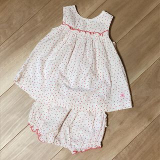 プチバトー(PETIT BATEAU)のプチバトー チュニック ブルマ セットアップ  花柄(ワンピース)