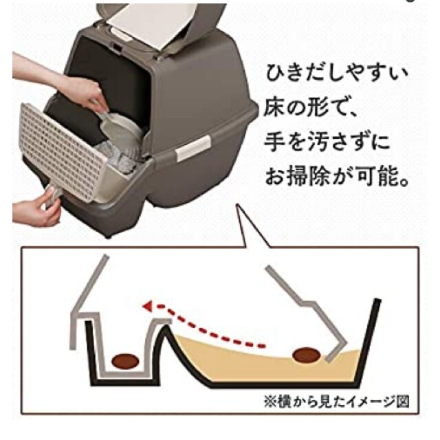 アイリスオーヤマ(アイリスオーヤマ)の猫用トイレホワイト スコップつきフードカバー掃除しやすいアイリスオーヤマ その他のペット用品(猫)の商品写真