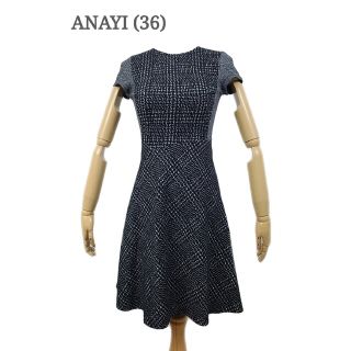 アナイ(ANAYI)の美品♪(36) ANAYI ストレッチ素材　ワンピース(ひざ丈ワンピース)