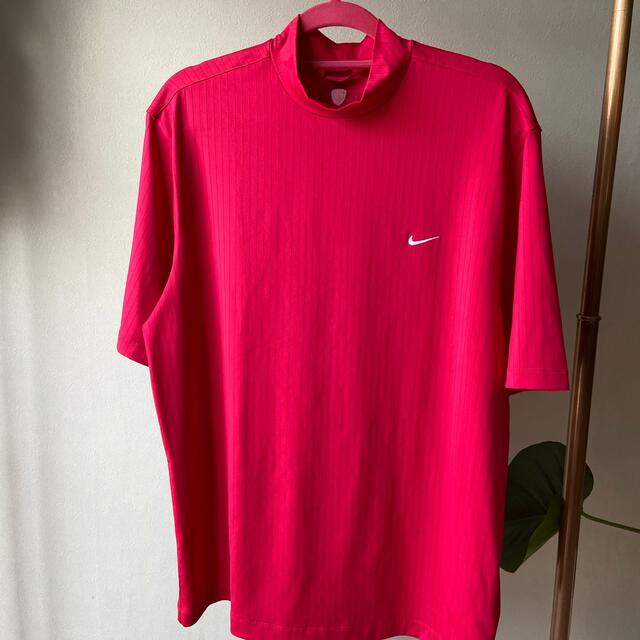 NIKE(ナイキ)のNIKE タートルネック　半袖　赤　XL メンズ スポーツ/アウトドアのゴルフ(ウエア)の商品写真