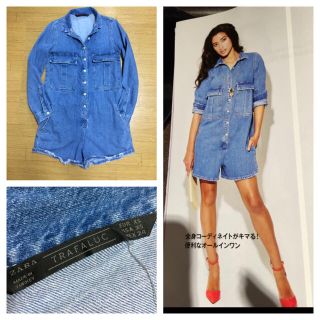 ザラ(ZARA)のZARA/雑誌掲載完売★デニムオールインワン(オールインワン)