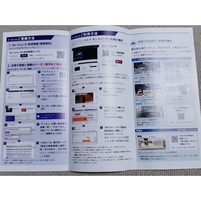 ソニー 2021年株主優待ソニーストアクーポン 1