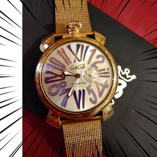 ガガミラノ(GaGa MILANO)の忍様専用❤️GaGaミラノ👑ゴールドベルト時計(腕時計(アナログ))