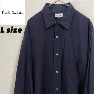 ポールスミス(Paul Smith)のPaul Smith ポールスミス  ネイビー　無地 コットンブロード　シャツ(シャツ)