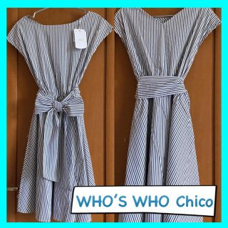 フーズフーチコ(who's who Chico)の新品♡ WHO’S WHO Chico ♡ノースリーブワンピース(ひざ丈ワンピース)