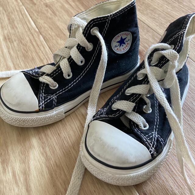 CONVERSE(コンバース)のCONVERSE コンバース ハイカットキッズシューズ 黒 キッズ/ベビー/マタニティのベビー靴/シューズ(~14cm)(スニーカー)の商品写真