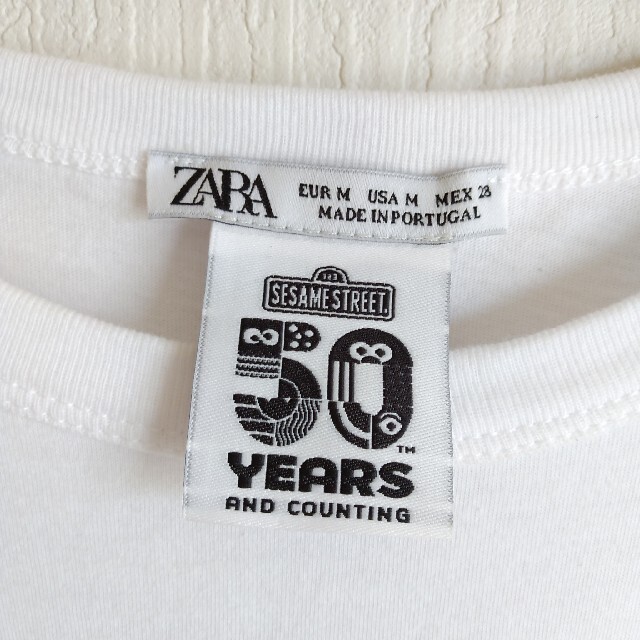 ZARA(ザラ)の【最終値下げ】ZARA セサミストリート コラボ Tシャツ レディース M レディースのトップス(Tシャツ(半袖/袖なし))の商品写真