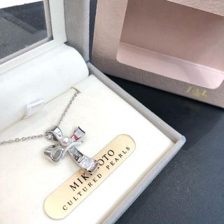 ミキモト(MIKIMOTO)の♪ミキモトクロスネックレス♪(ネックレス)