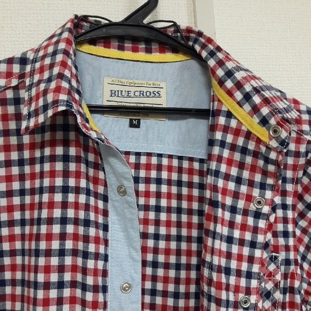 bluecross(ブルークロス)のBlueCross　半袖チェックシャツ　M(150) キッズ/ベビー/マタニティのキッズ服男の子用(90cm~)(Tシャツ/カットソー)の商品写真
