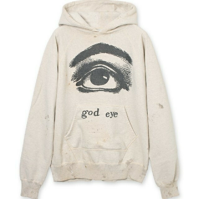 SAINT MICHAEL XL GOD EYE HOODIE GRAY