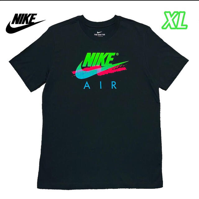 NIKE(ナイキ)のNIKE ナイキ AIR ロゴ Tシャツ マルチカラー Swoosh ブラック  メンズのトップス(Tシャツ/カットソー(半袖/袖なし))の商品写真