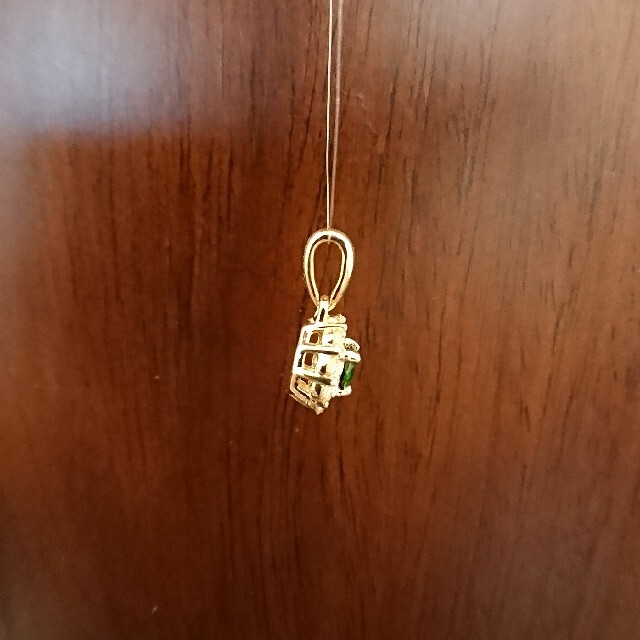 ぼらるみん様✨デマントイドガーネット✨鑑別付 ダイヤ ネックレス トップ K18 レディースのアクセサリー(ネックレス)の商品写真